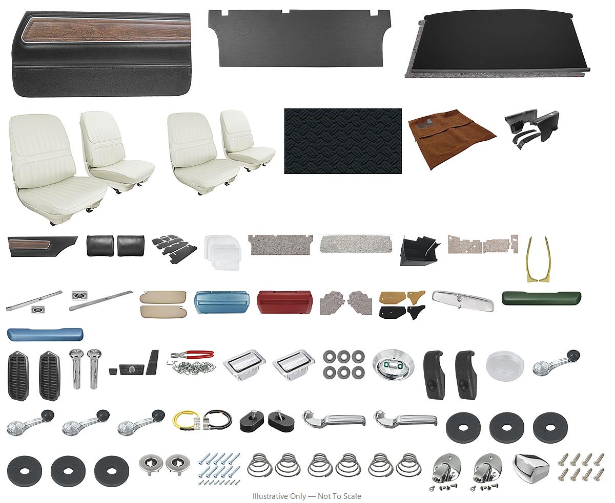 Photo of Interior Kit, 1971-72 Cutlass Sprme Holiday & Sprme , Stage IV, Bench, Coupe, L