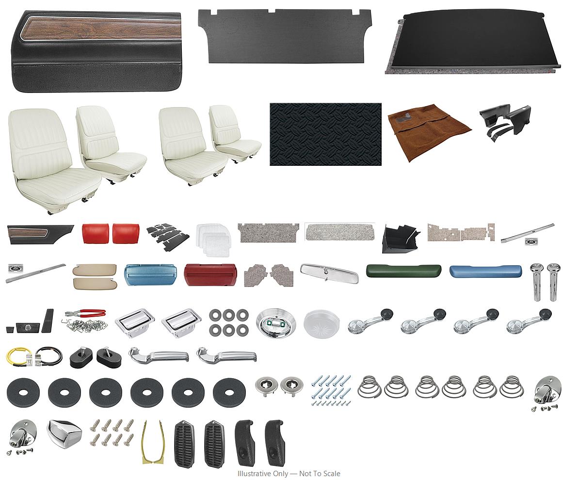 Photo of Interior Kit, 1971-72 Cutlass Sprme Holiday & Sprme , Stage IV, Bench, Coupe, P