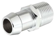 Fitting, Intake Manifold, Chrome, 1/2" NPT to 5/8" Barb