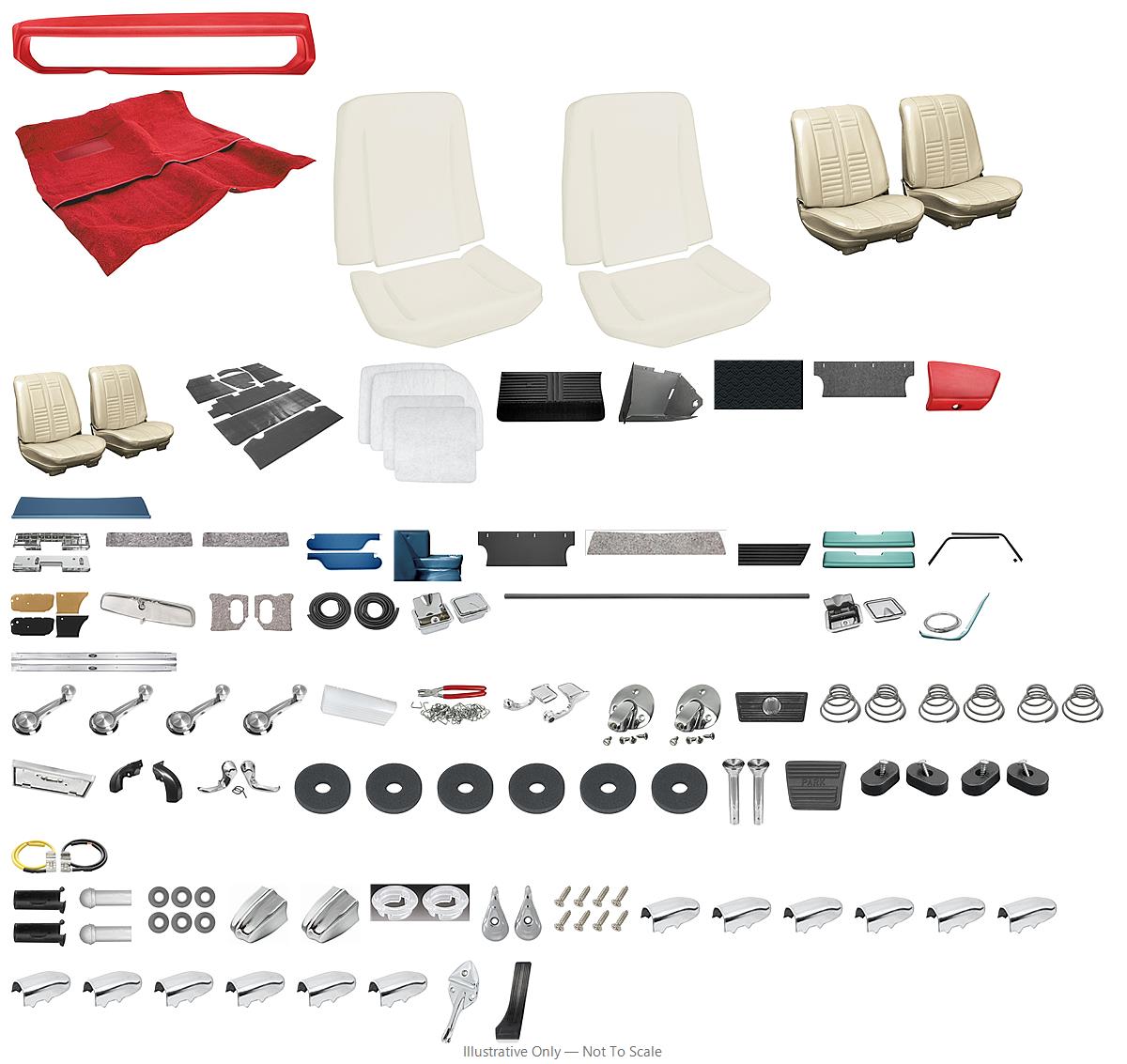 Photo of Interior Kit, 1966 Cutlass Holiday, Stage IV, Buckets, Coupe, Legendary