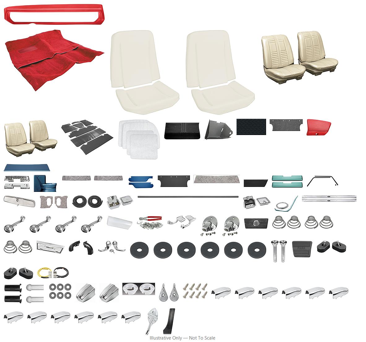 Photo of Interior Kit, 1966 Cutlass Holiday, Stage IV, Buckets, Coupe, PUI