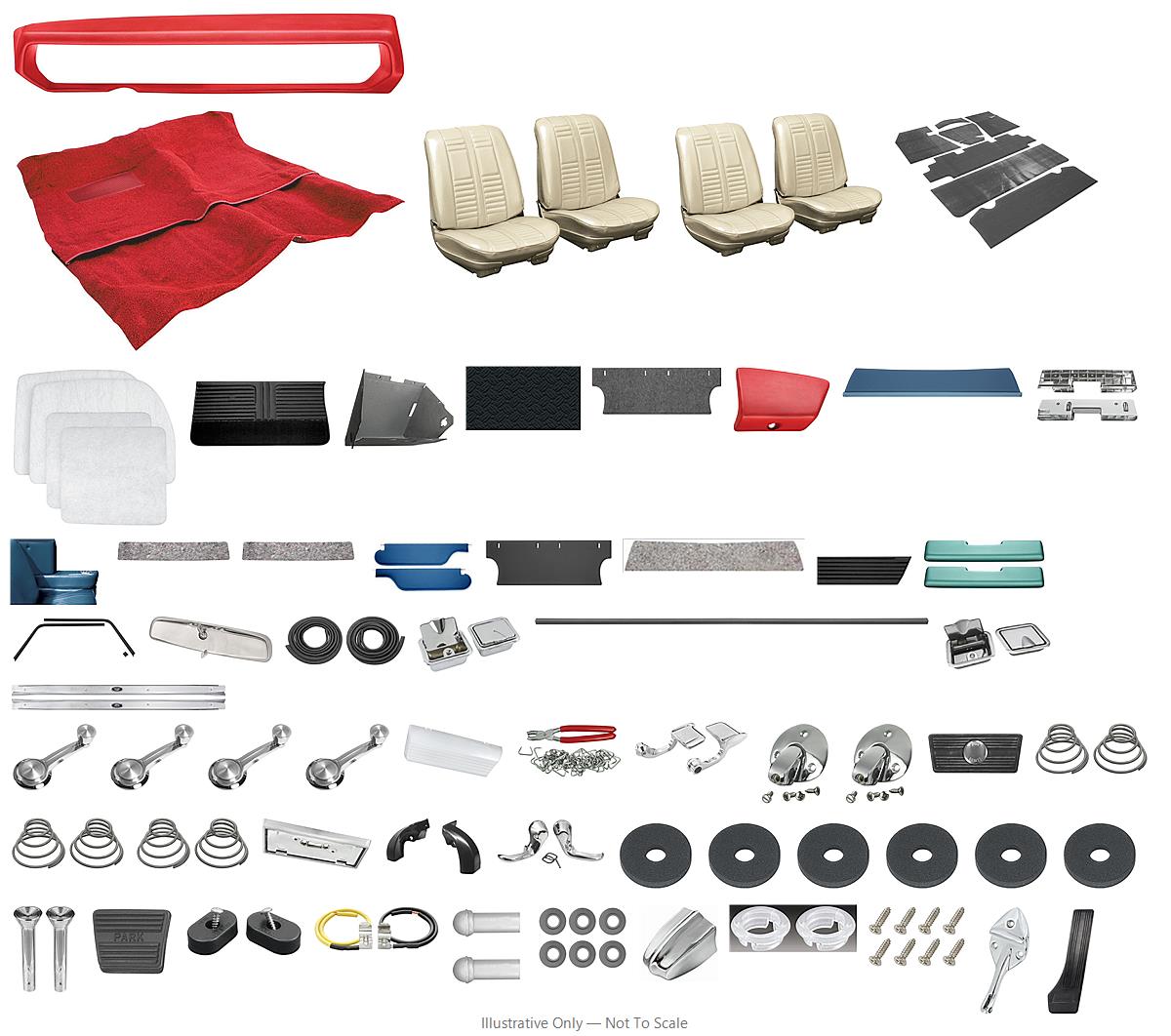 Photo of Interior Kit, 1966 Cutlass Holiday, Stage IV, Bench, Coupe, PUI