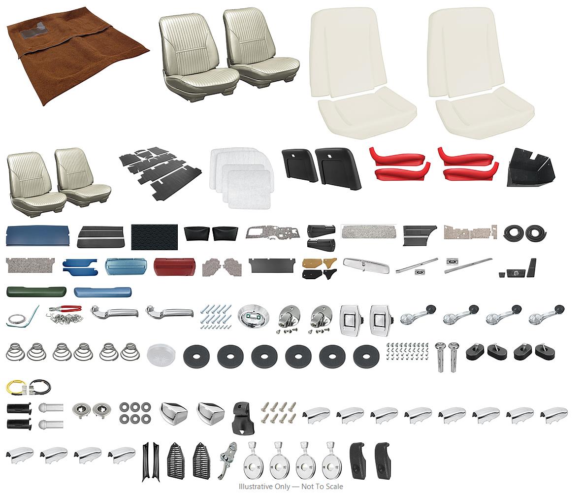 Photo of Interior Kit, 1969 Cutlass Stage IV, Buckets, Holiday/442/Hurst Olds Coupe LEG