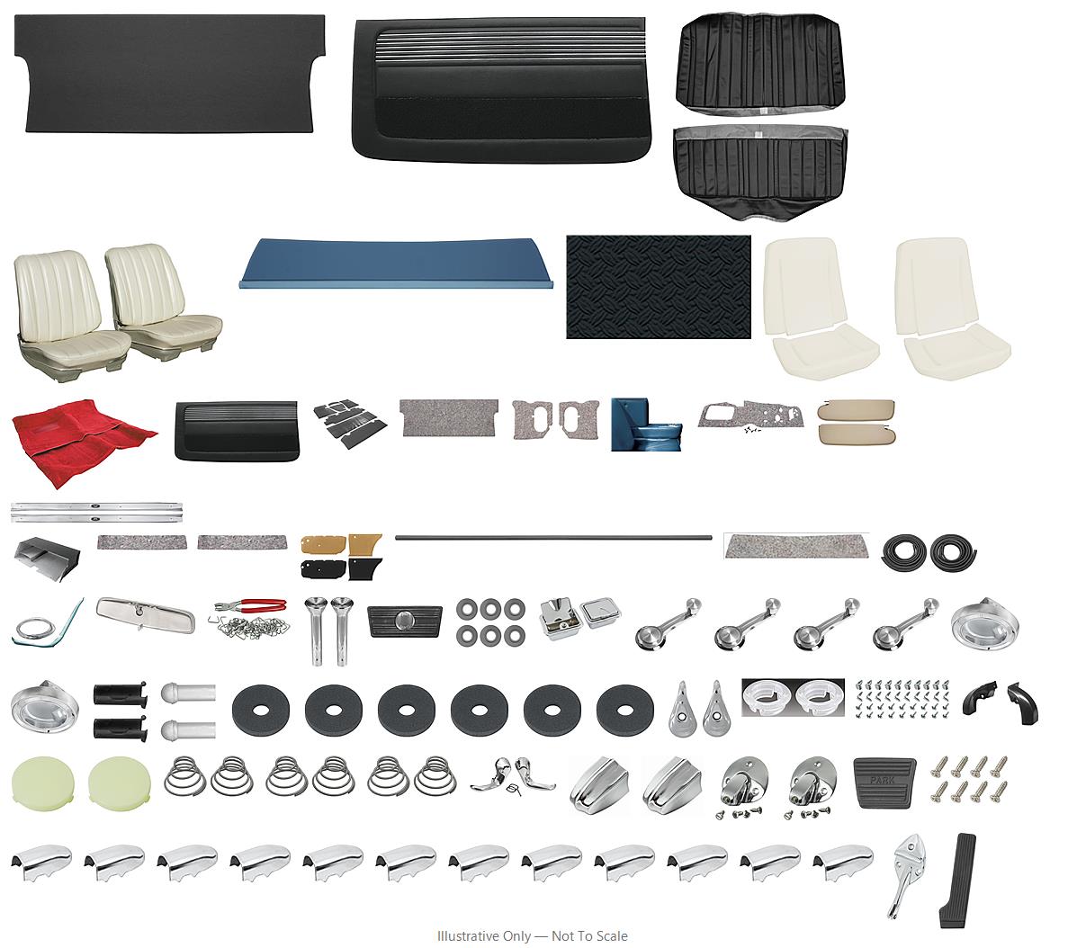 Photo of Interior Kit, 1966 Skylark Stage IV, Buckets, Coupe, Legendary
