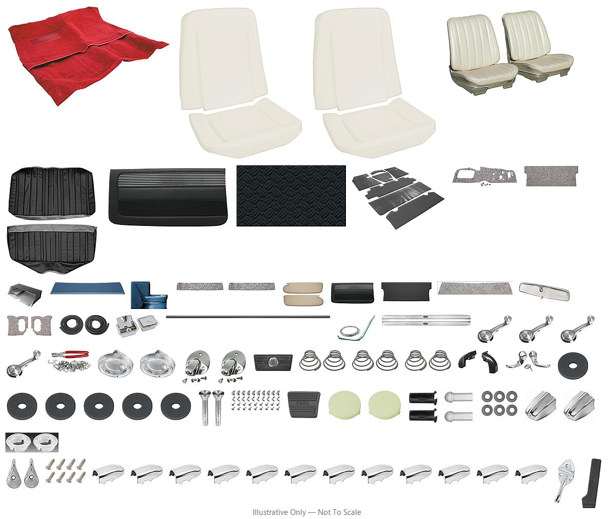 Photo of Interior Kit, 1966 Skylark Stage IV, Buckets, Coupe, PUI