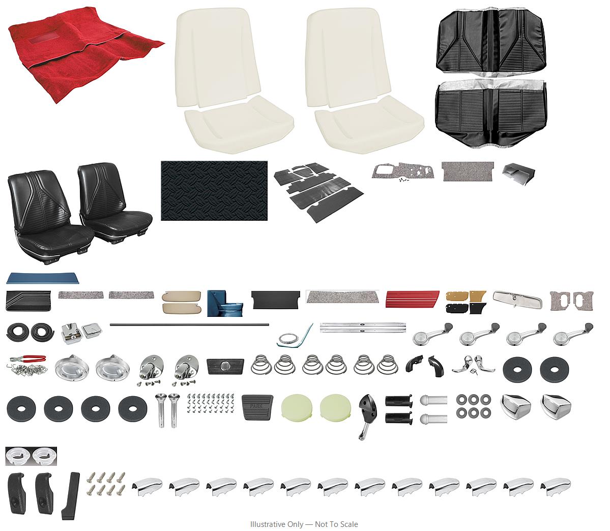Photo of Interior Kit, 1967 Skylark Stage IV, Buckets, Coupe, Legendary