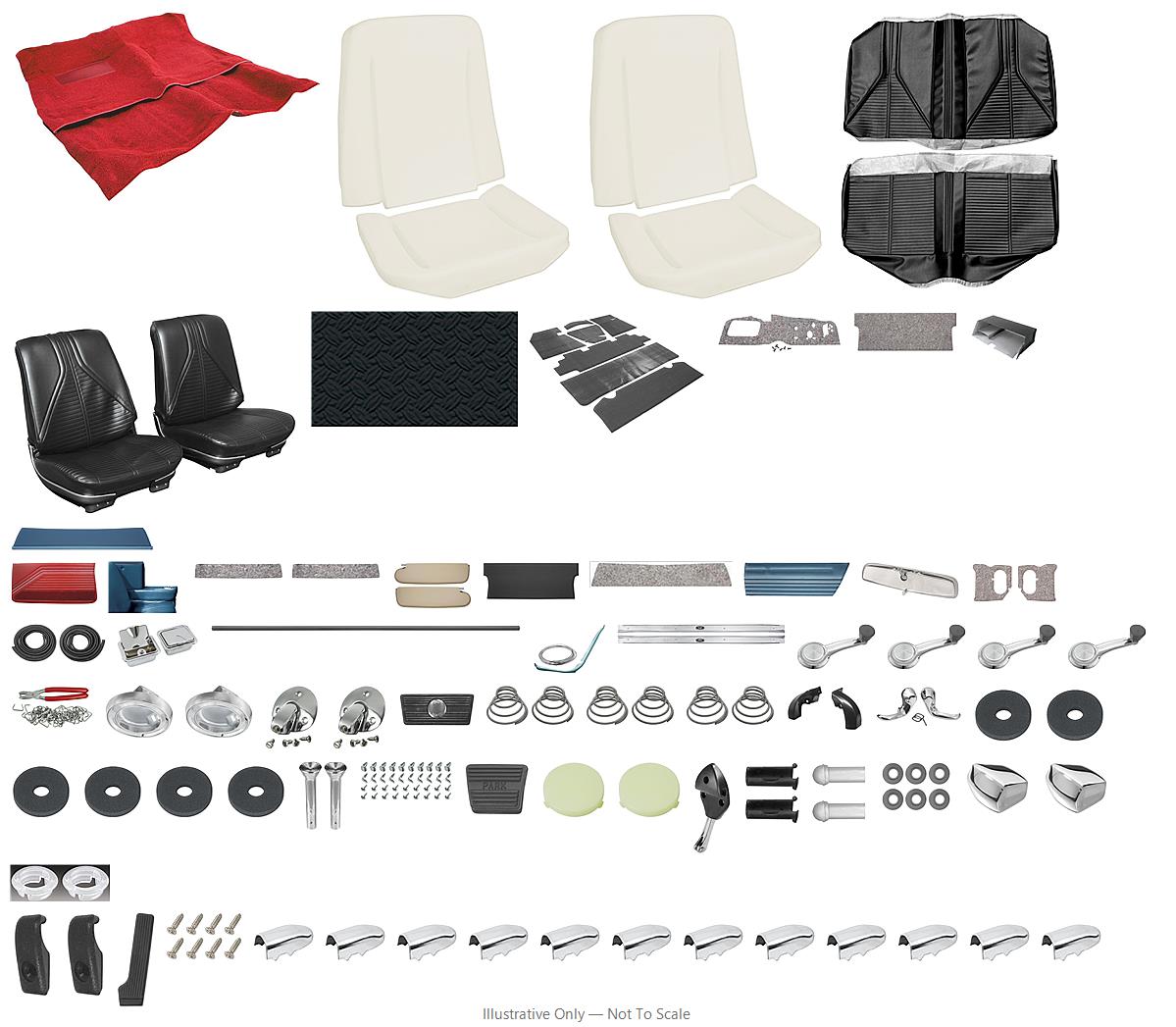 Photo of Interior Kit, 1967 Skylark Stage IV, Buckets, Coupe, PUI
