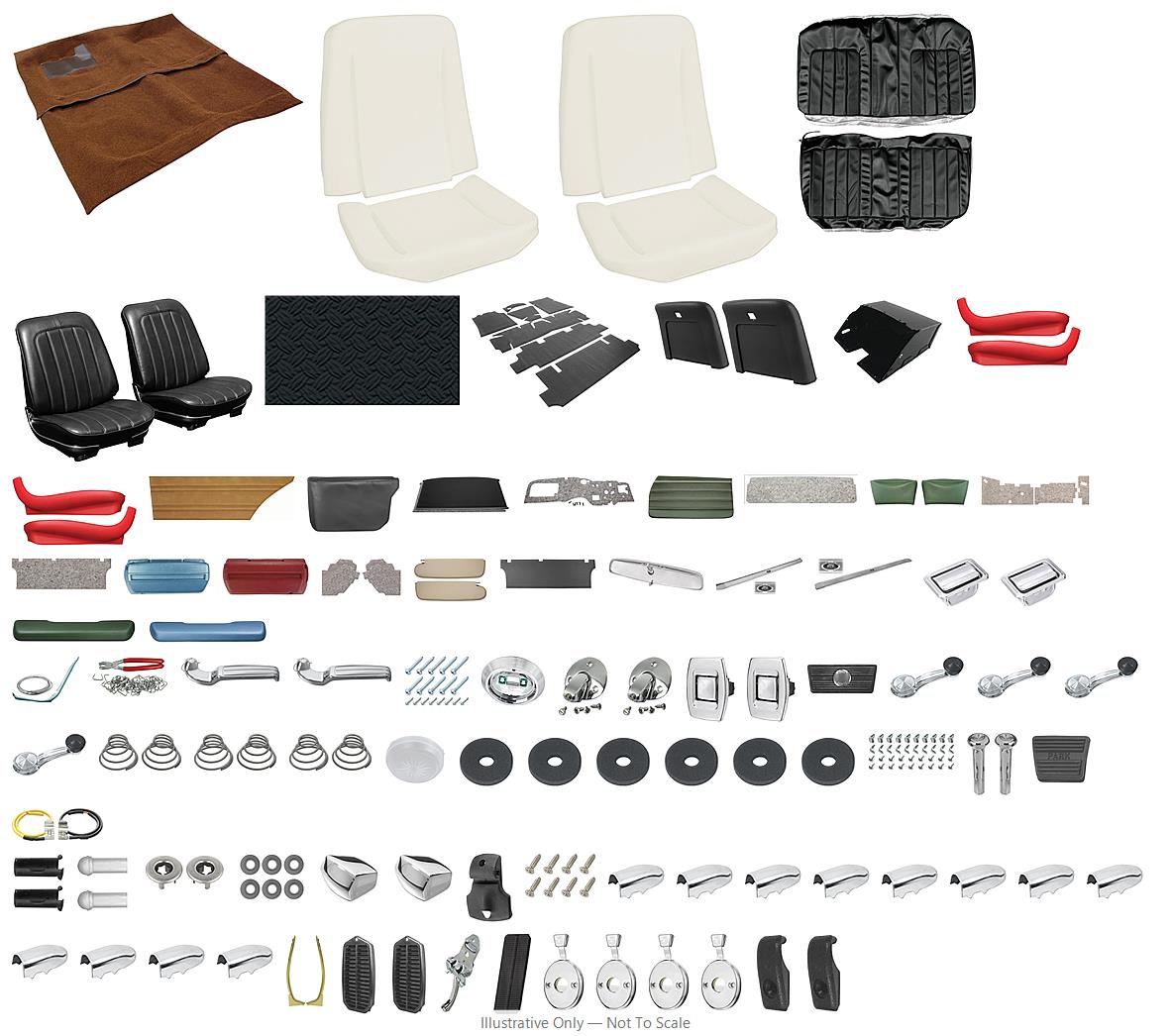 Photo of Interior Kit, 1970 Skylark Stage IV, Buckets, Coupe, PUI