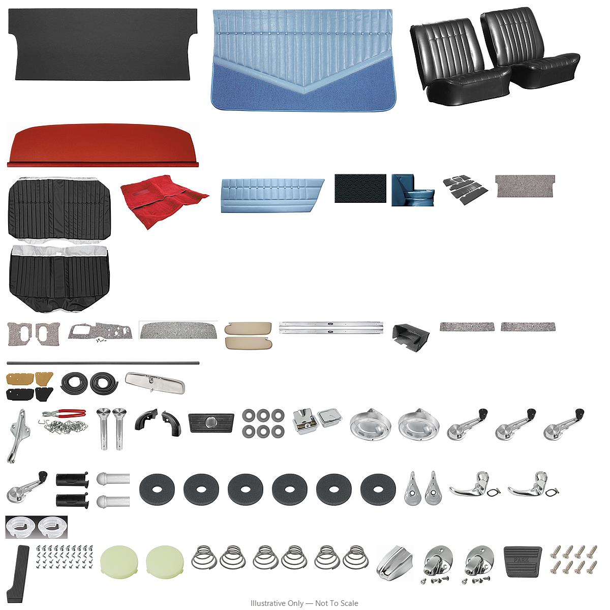 Photo of Interior Kit, 1964 Skylark Stage IV, Bench, Coupe-LEGENDARY