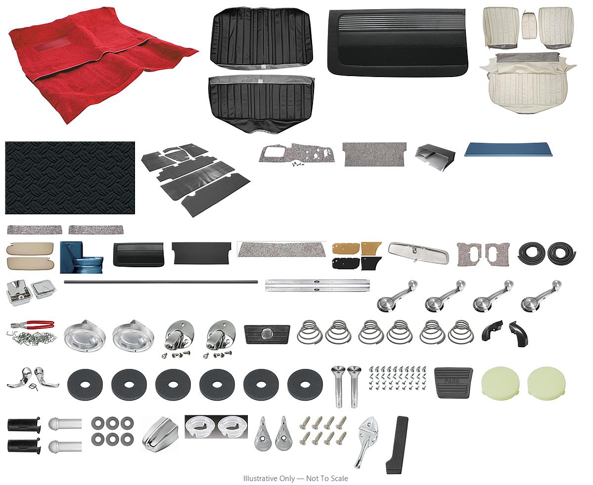 Photo of Interior Kit, 1966 Skylark Stage IV, SB w/ AR, Coupe, Legendary