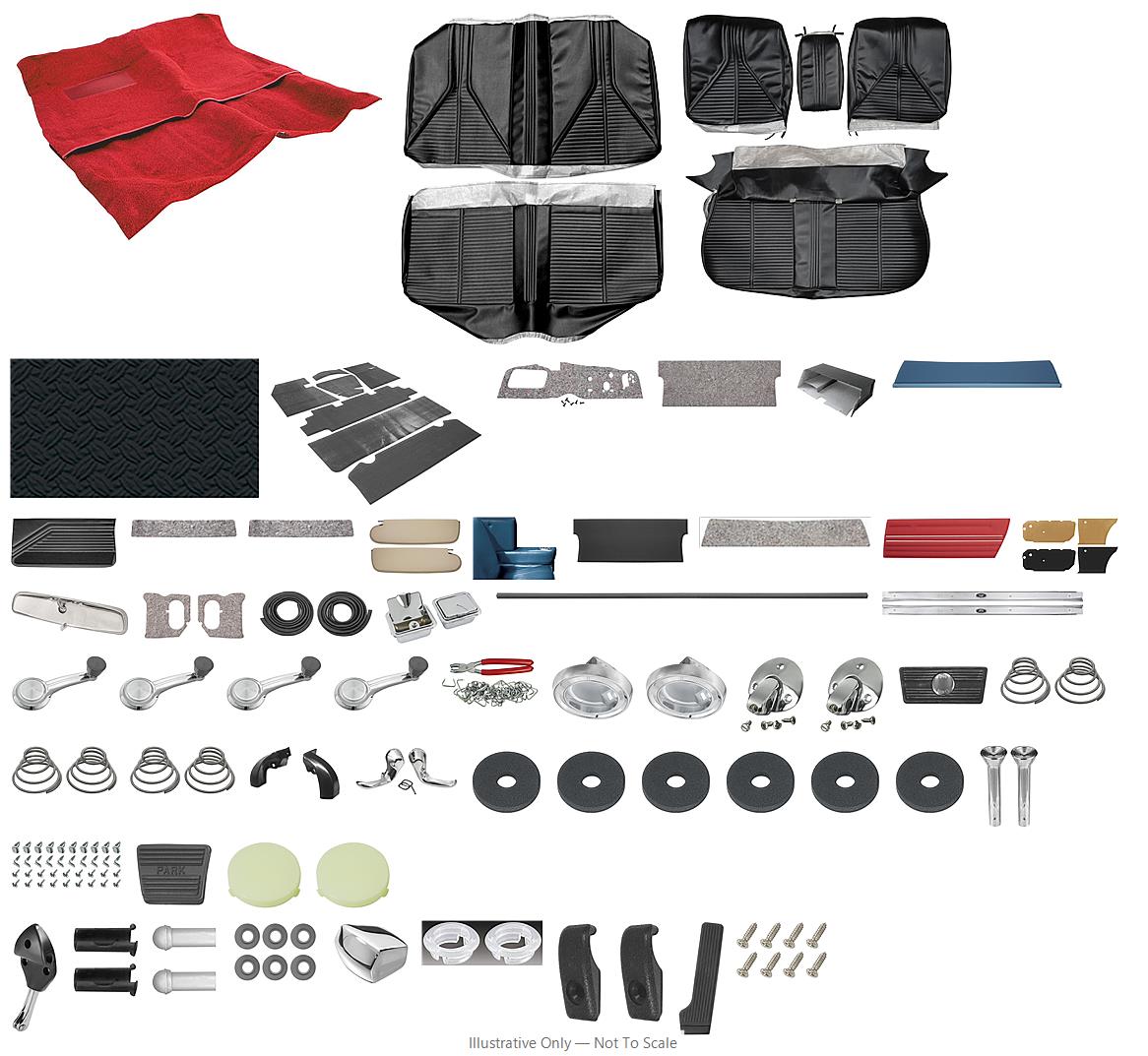 Photo of Interior Kit, 1967 Skylark (Custom) Stage IV, SB w/ AR, Coupe, Legendary