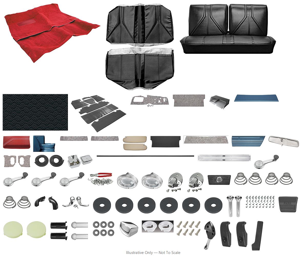 Photo of Interior Kit, 1967 Skylark (Custom) Stage IV, SB w/o AR, Coupe, PUI