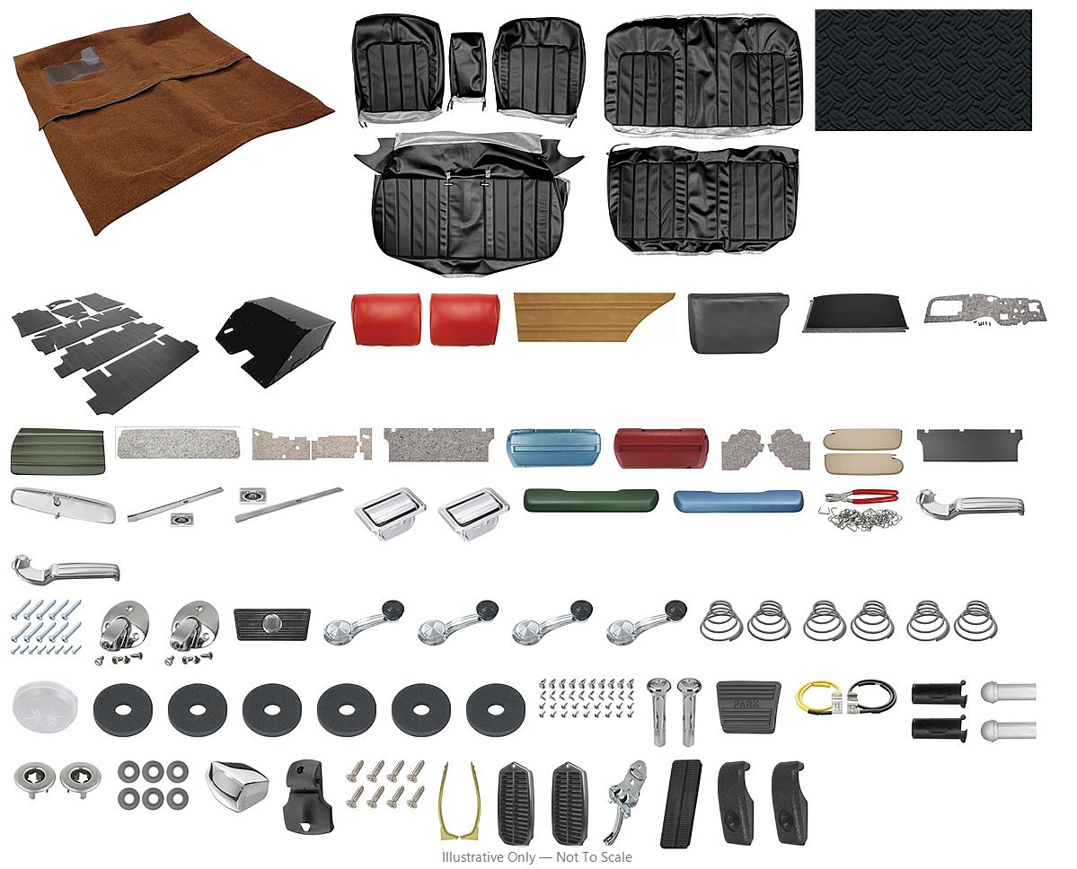Photo of Interior Kit, 1970 Skylark (Custom) Stage IV, SB w/ AR, Coupe, PUI