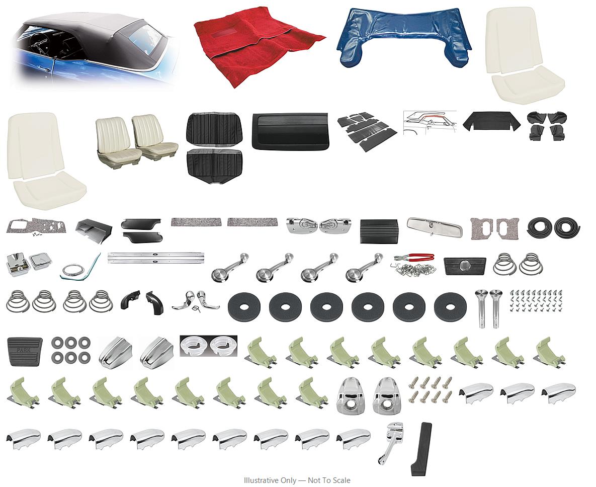Photo of Interior Kit, 1966 Skylark Stage IV, Buckets, Convertible, PUI