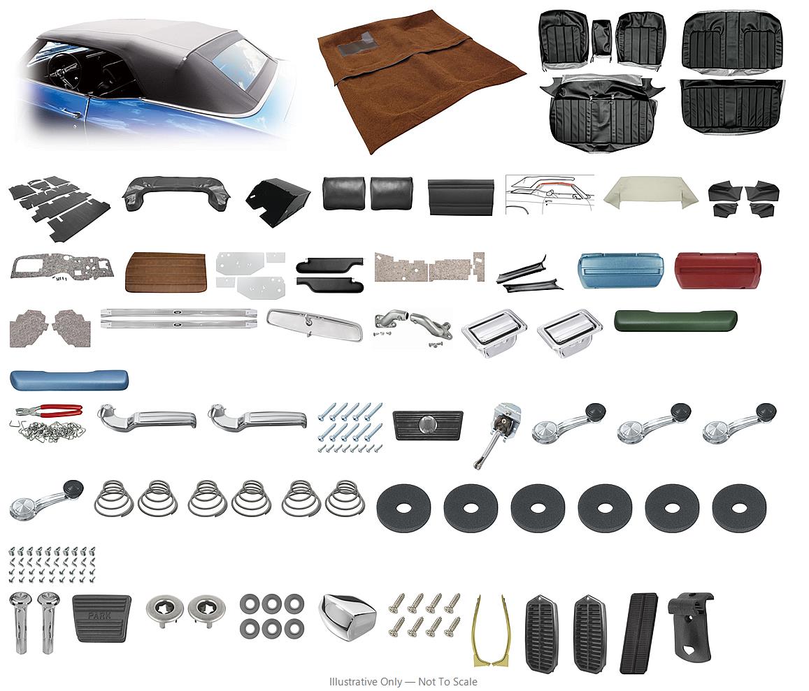 Photo of Interior Kit, 1970 Skylark (Custom) Stage IV, SB w/ AR, Convertible PW, Lgd