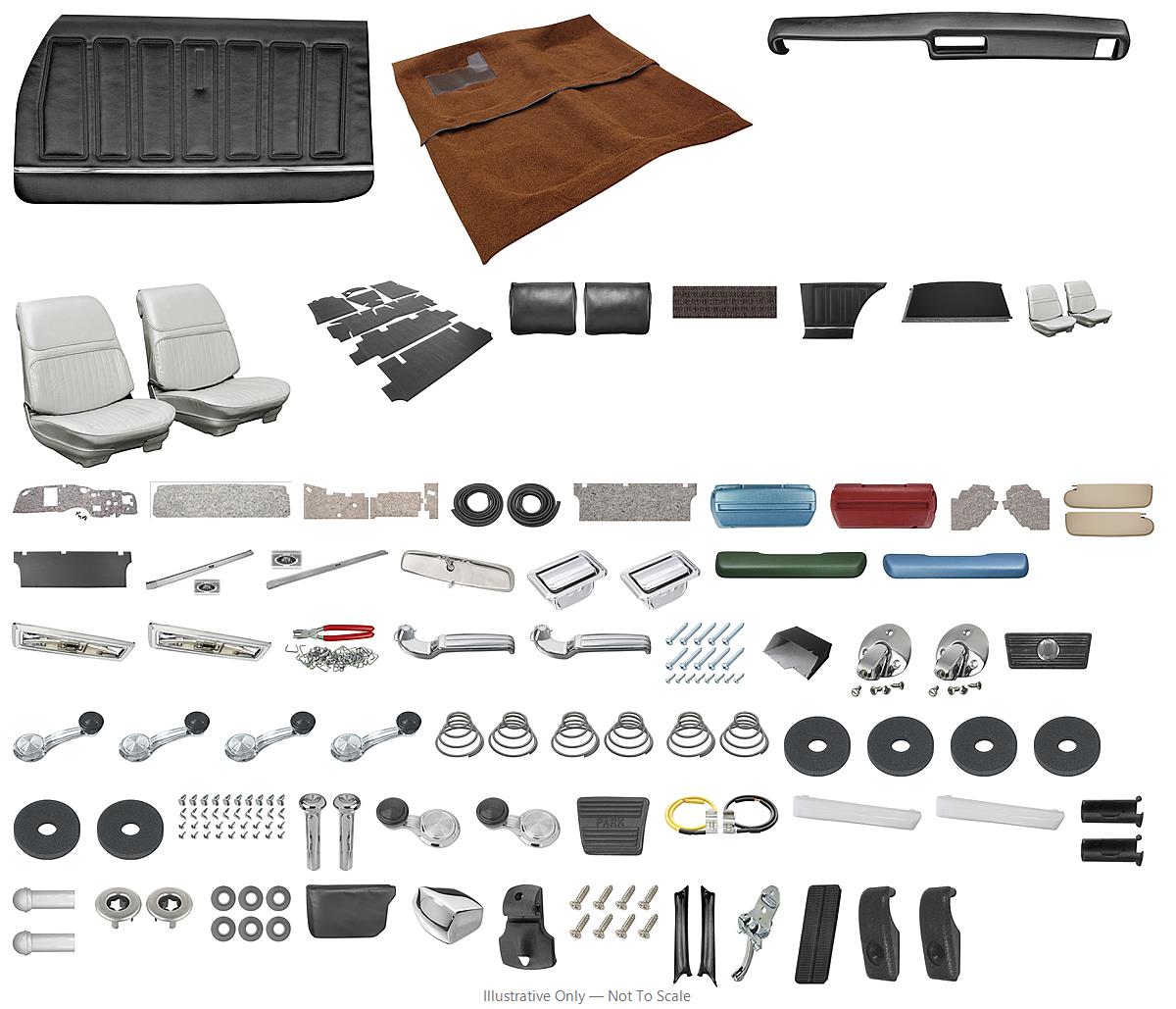 Photo of Interior Kit, Stage IV, 1968 Skylark Coupe, Standard Bench, w/AC LEG