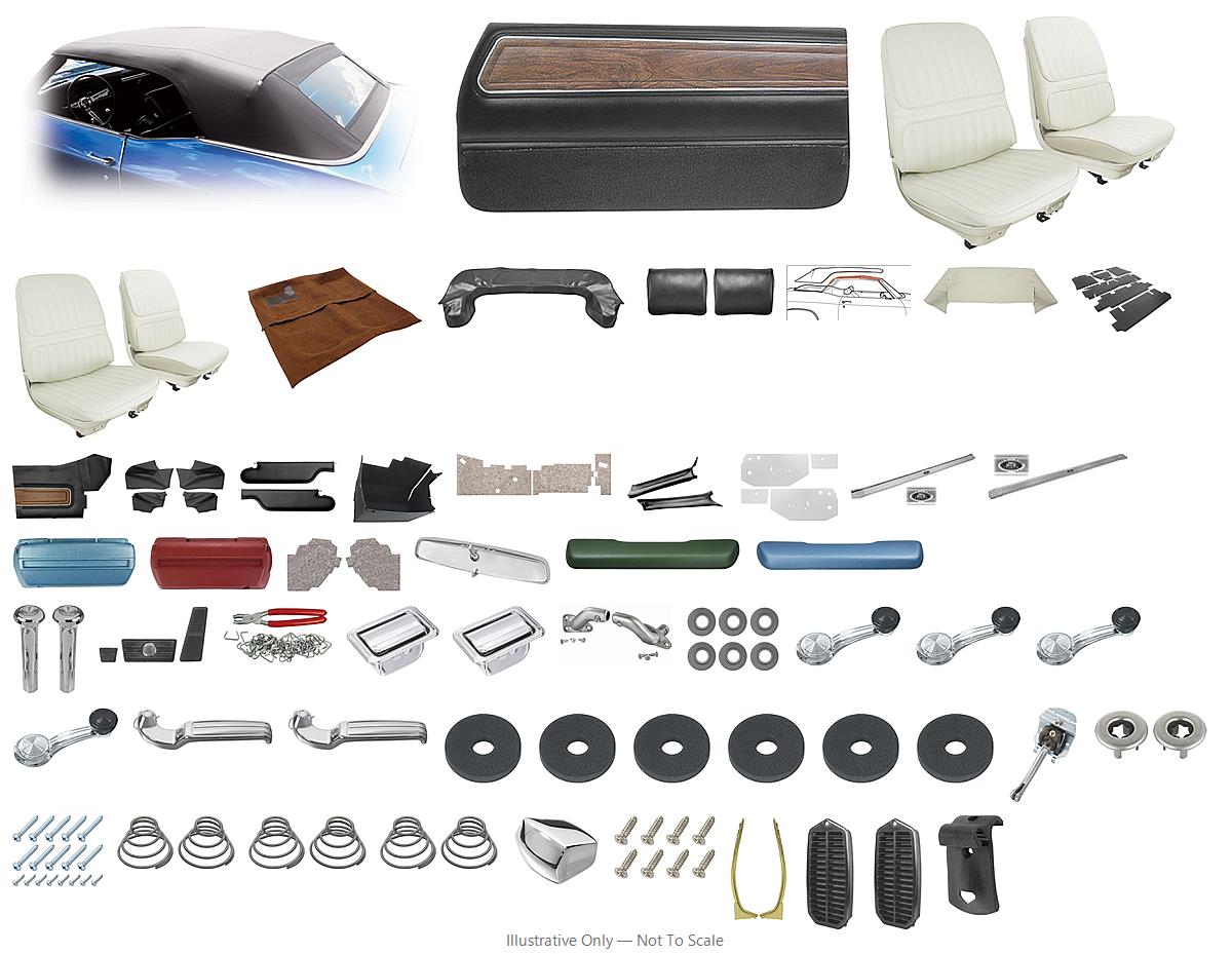Photo of Interior Kit, 1971-72 Cutlass 442 , Stage IV, Bench, CnvP, Legendary