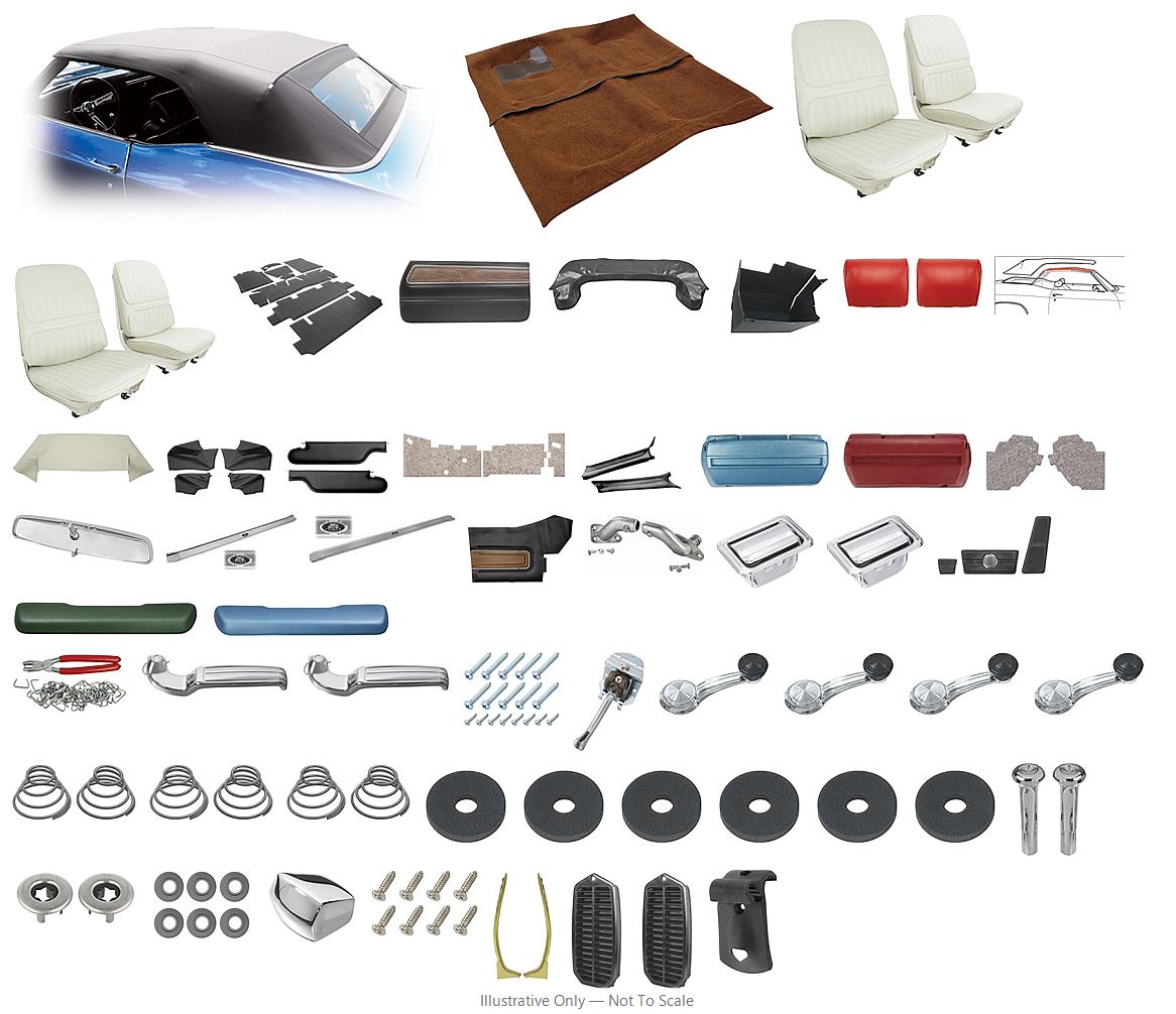 Photo of Interior Kit, 1971-72 Cutlass 442 , Stage IV, Bench, CnvP, PUI