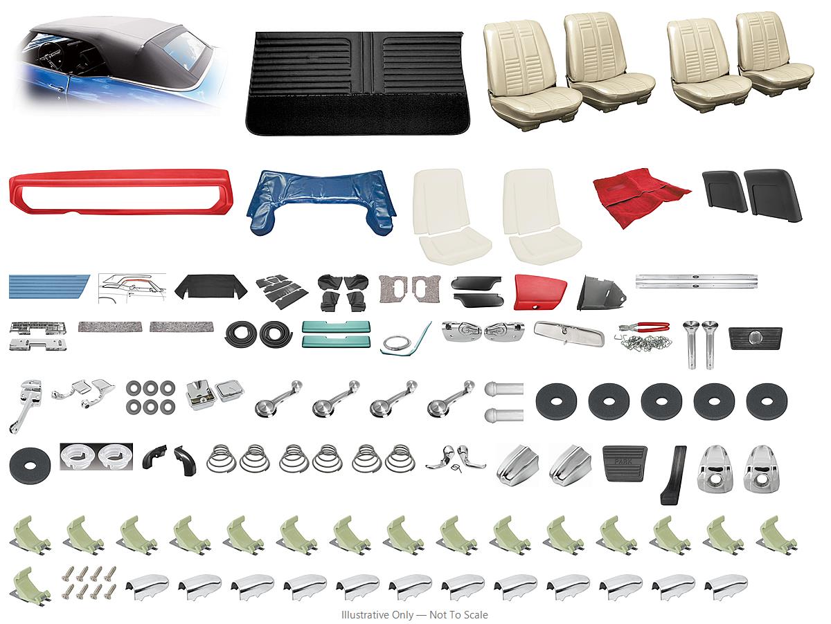 Photo of Interior Kit, 1966 Cutlass Holiday, Stage IV, Buckets, Convertible, PUI