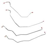 Brake Line Set, Front, 1981-87 K35/K3500, Power Brakes, No Anti-Lock Brakes, 4pc