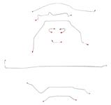 Brake Lines, M/C to Front, 1967-70 C10/C1500 SB, STD, w/Leaf Spring, 6-Lug Axle