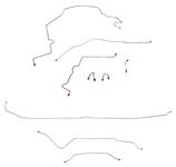 Brake Lines, M/C to Front, 1967-70 C10/C1500 LB, PWR, w/Leaf Spring, 6-Lug Axle