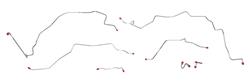 Brake Line Set, Front, 67-70 C10/C1500, 2WD, Power Brakes, Inboard of Frame, 6pc
