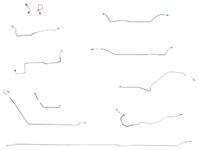Brake Line Set, Complete, 1971 C10/C1500 LB, Outboard, Standard w/Coil Spring