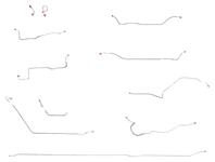 Brake Line Set, Complete, 1972 C10/C1500 LB, Outboard, Power w/Coil Spring
