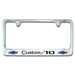 License Plate Frame, Custom/10 w/Blue Bowties, 2 Hole