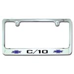 License Plate Frame, C10 w/Bowtie, 2 Hole