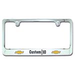 License Plate Frame, Custom|10, w/Gold Bowties, 2 Hole