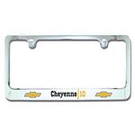 License Plate Frame, Cheyenne|10, w/Gold Bowties, 2 Hole