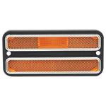 Side Marker, 1968-72 GM Truck, Deluxe, Amber Front, w/Gasket & Hardware