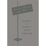 Owners Manual, 1949 Chevrolet Truck
