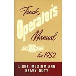 Owners Manual, 1952 Chevrolet Truck