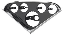 Gauge Mount Panel, Autometer, (1) 3-1/8" & (4) 2-1/16", 55-59 Chevy/GMC, w/Bezel