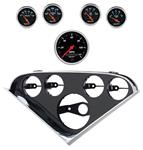 Gauge Set w/Panel, Autometer Direct Fit, 1955-59 Chevrolet Truck, 5-Gge, w/Bezel