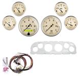 Gauge Set w/Alum. Panel, Autometer, 1960-63 Chevrolet Truck/Suburban, 6-Gauge