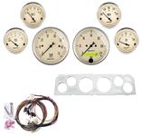 Gauge Set w/Alum. Panel, Autometer, 1964-66 Chevrolet Truck/Suburban, 6-Gauge