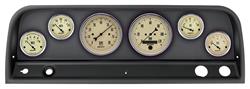 Gauge Set w/ABS Panel, Autometer, 1964-66 Chevrolet Truck/Suburban, 6-Gauge