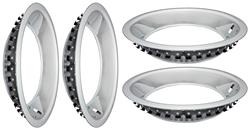 Trim Rings, 15"X8" Rally Wheel, Round Lip, Chromed Stainless Steel