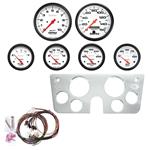 Gauge Set w/Alum Panel, AutoMeter, 1967-72 GM Truck/Suburban/Blazer/Jimmy, 6-Gge