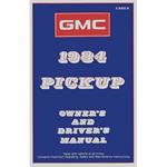Owners Manual, 1984 GMC C/K Truck