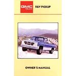 Owners Manual, 1987 GMC C/K Truck