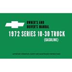 Owners Manual, 1972 Chevrolet C/K Truck