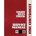 Service Manual, 1981 Chevrolet C/K Truck/Suburban/Blazer