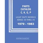 Parts Catalog, Body/Chassis, 1979-83 GM Truck/Suburban/Blazer/Jimmy
