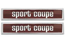 Emblem, Door Panel, 1973 GTO Sport Coupe, 3-7/8", Pair
