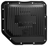 Transmission Pan, TH350, Stock Depth, Finned w/Stamped Turbo 350